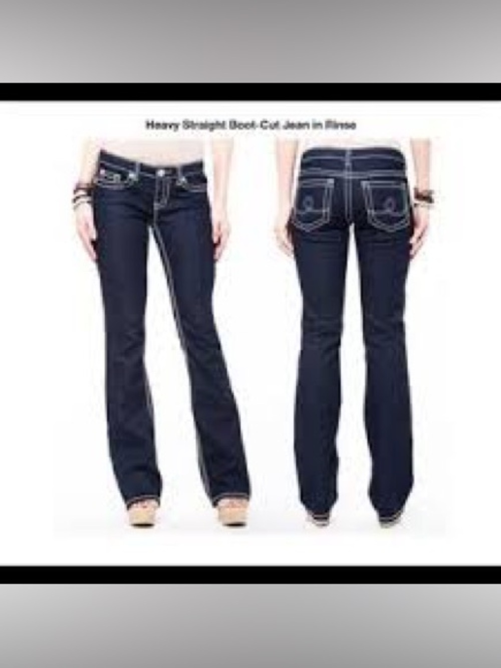 Seven7 Dark Blue Women's Boot-Cut Jeans 1037
